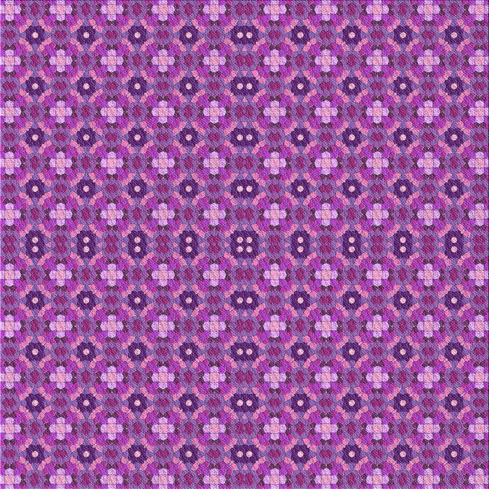 Round Machine Washable Transitional Purple Rug, wshpat3678pur