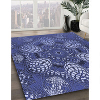 Patterned Blue Rug, pat3679blu