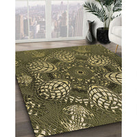 Patterned Milk Chocolate Brown Rug, pat3679brn