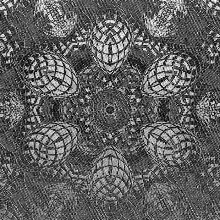 Round Patterned Gunmetal Gray Rug, pat3679gry