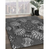 Patterned Gunmetal Gray Rug, pat3679gry