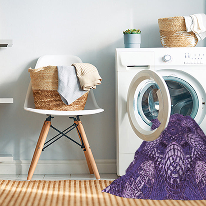 Machine Washable Transitional Purple Rug in a Washing Machine, wshpat3679pur