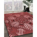 Machine Washable Transitional Cranberry Red Rug in a Family Room, wshpat3679rd