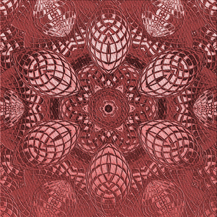 Round Patterned Cranberry Red Rug, pat3679rd