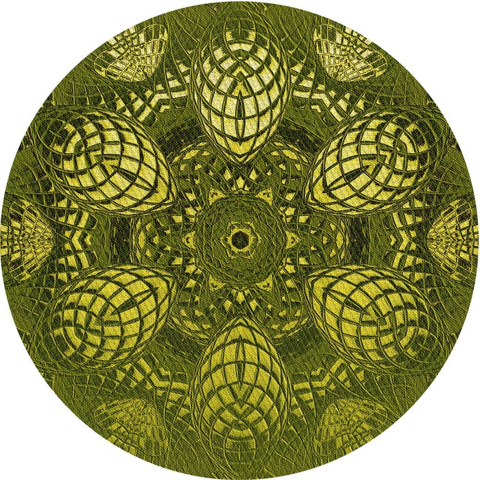 Square Patterned Green Rug, pat3679yw