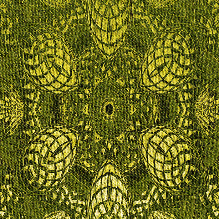 Machine Washable Transitional Green Rug, wshpat3679yw