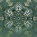 Sideview of Machine Washable Transitional Dark Forest Green Rug, wshpat3679