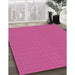 Machine Washable Transitional Deep Pink Rug in a Family Room, wshpat368pur