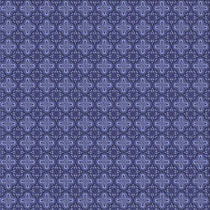 Round Patterned Medium Slate Blue Rug, pat3680blu