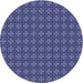 Square Patterned Medium Slate Blue Rug, pat3680blu