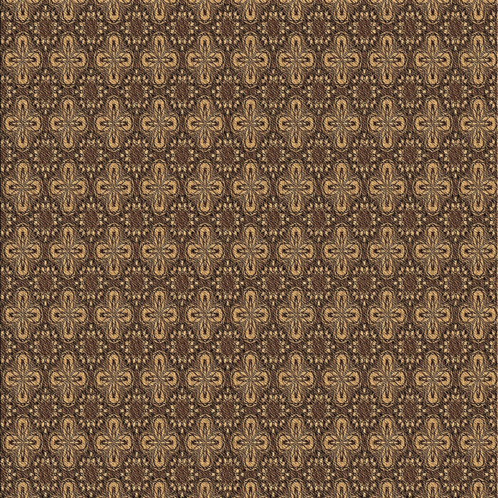 Machine Washable Transitional Cinnamon Brown Rug, wshpat3680brn