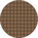 Square Patterned Cinnamon Brown Rug, pat3680brn