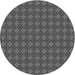 Square Patterned Dark Gray Black Rug, pat3680gry