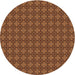 Square Patterned Orange Rug, pat3680org