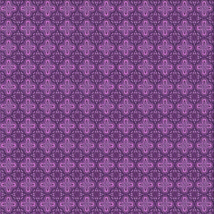 Round Patterned Purple Rug, pat3680pur