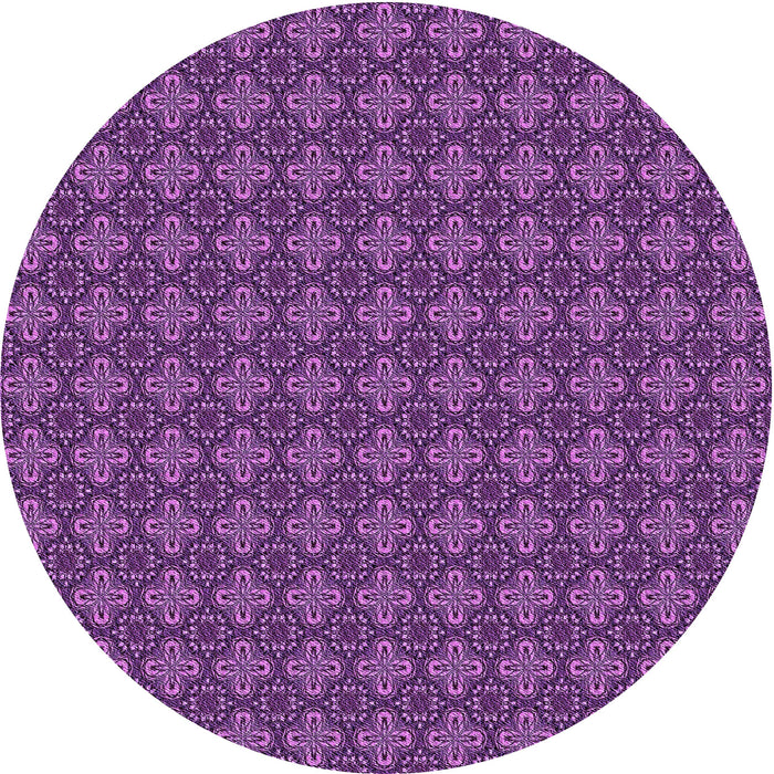 Square Machine Washable Transitional Purple Rug in a Living Room, wshpat3680pur