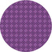 Square Patterned Purple Rug, pat3680pur