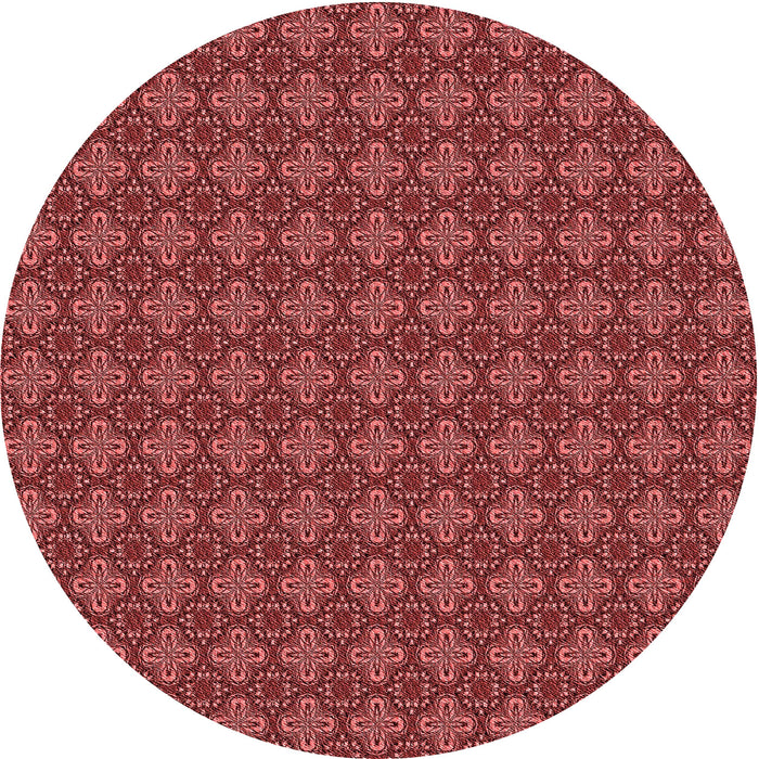 Square Patterned Red Rug, pat3680rd