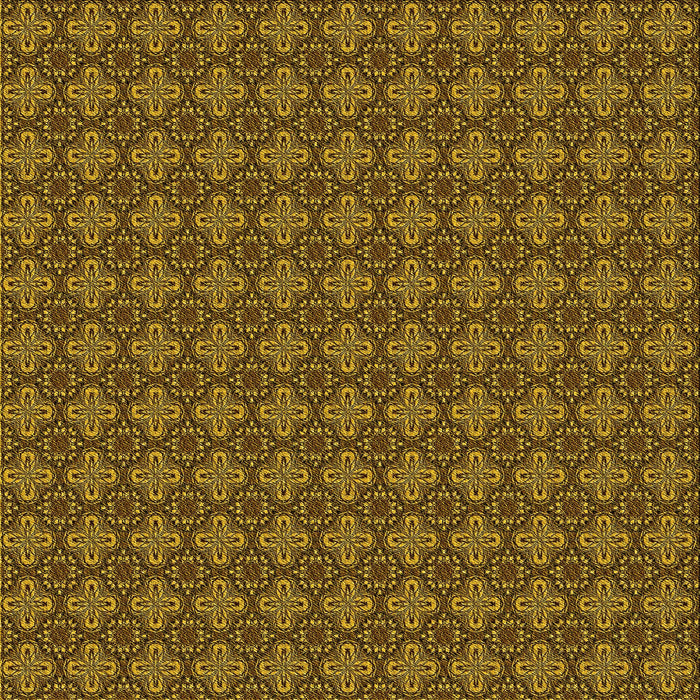 Round Machine Washable Transitional Caramel Brown Rug, wshpat3680yw