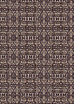 Patterned Charcoal Black Novelty Rug, pat3680