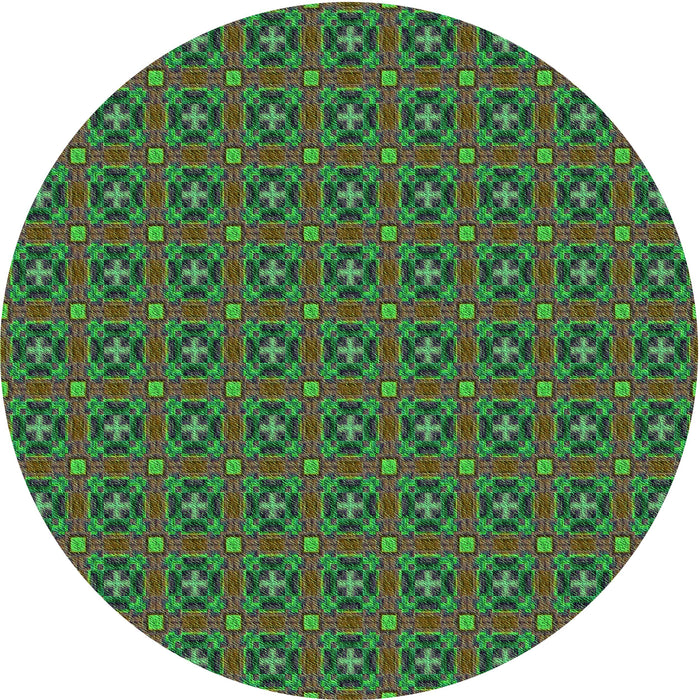 Square Patterned Lime Green Rug, pat3681grn