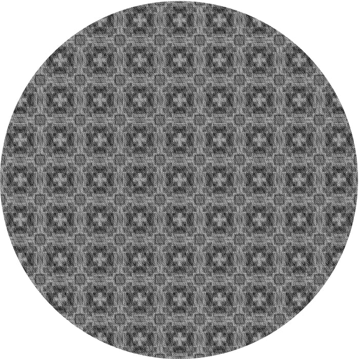 Square Patterned Gray Rug, pat3681gry