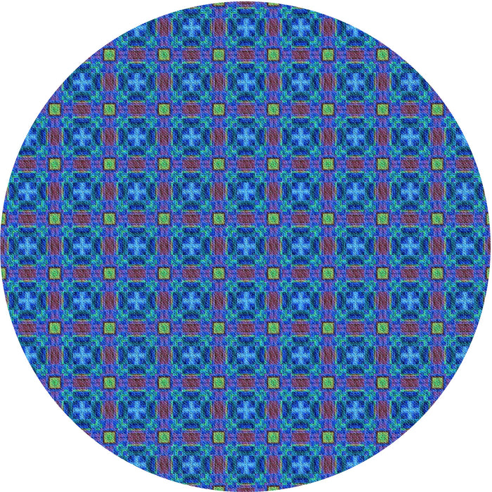 Square Machine Washable Transitional Blue Ivy Blue Rug in a Living Room, wshpat3681lblu