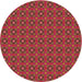 Square Patterned Crimson Red Rug, pat3681org