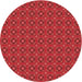 Square Patterned Red Rug, pat3681rd