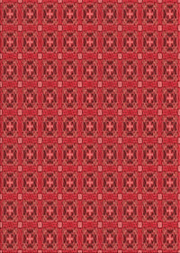 Machine Washable Transitional Red Rug, wshpat3681rd