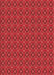 Machine Washable Transitional Red Rug, wshpat3681rd