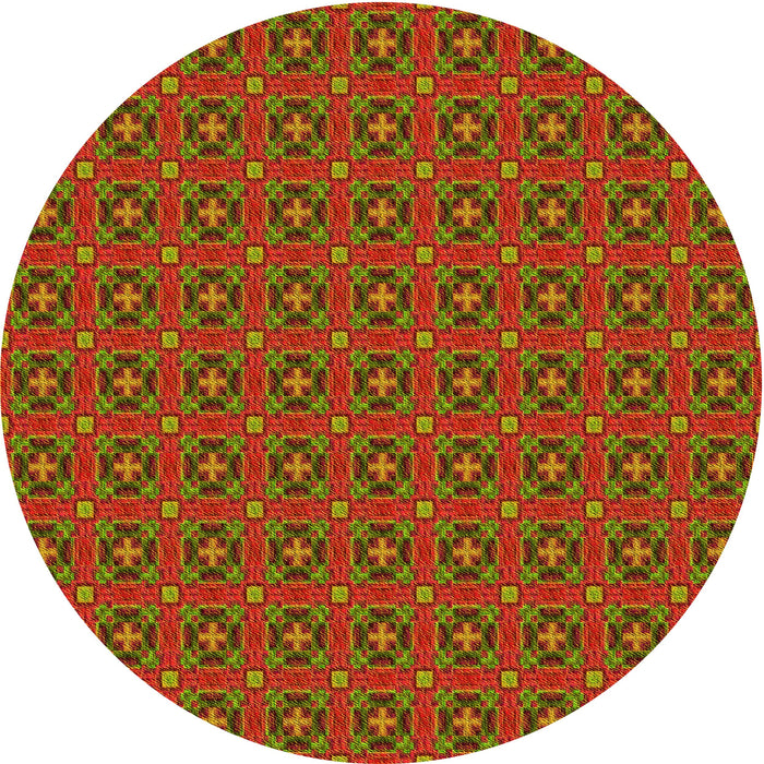 Square Machine Washable Transitional Red Rug in a Living Room, wshpat3681yw