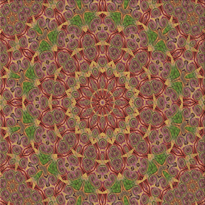 Round Patterned Cinnamon Brown Rug, pat3682brn