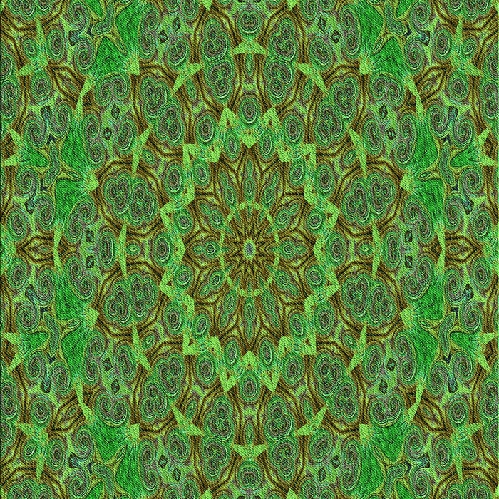 Machine Washable Transitional Army Green Rug, wshpat3682grn