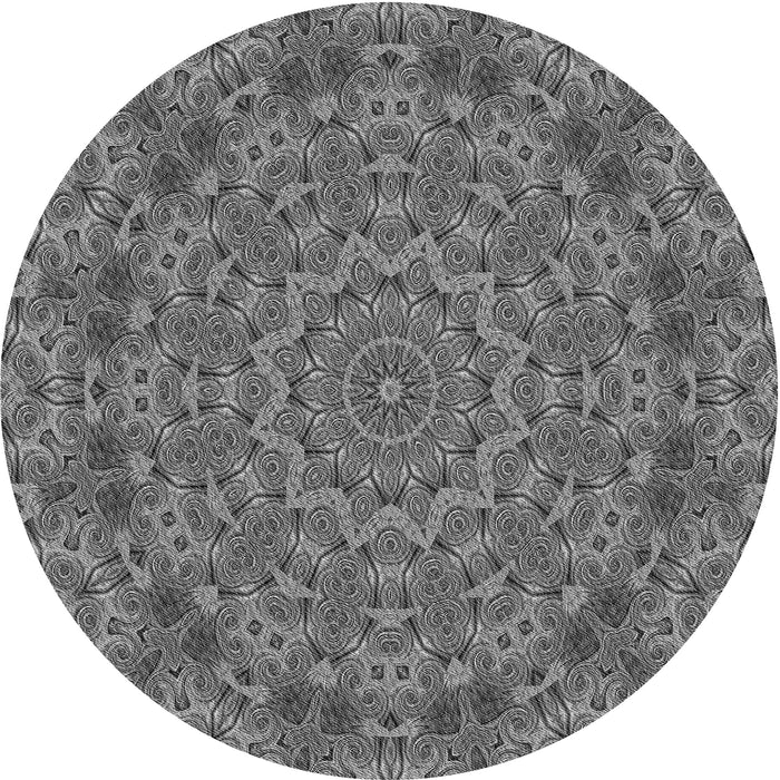 Square Machine Washable Transitional Gray Rug in a Living Room, wshpat3682gry