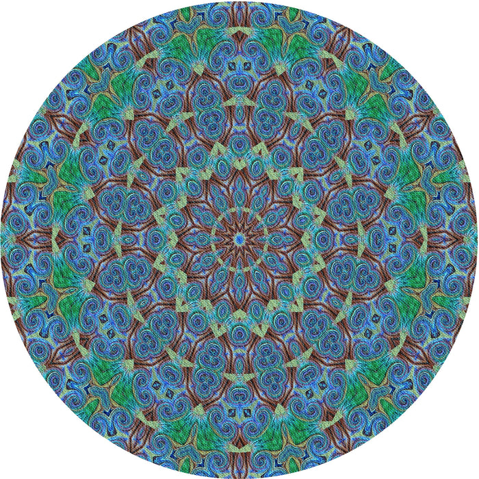 Square Machine Washable Transitional Purple Navy Blue Rug in a Living Room, wshpat3682lblu