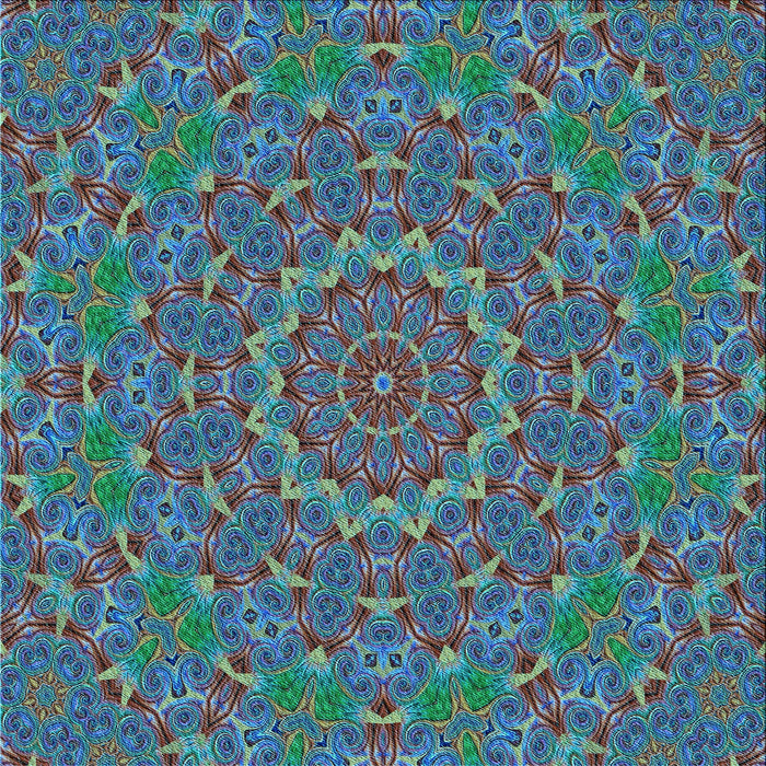 Round Patterned Purple Navy Blue Rug, pat3682lblu