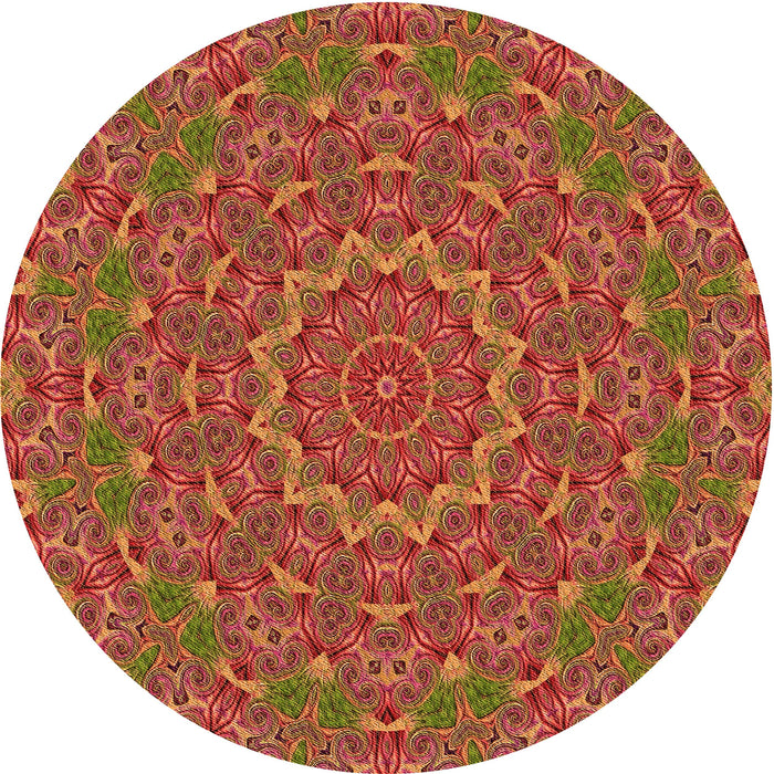 Square Machine Washable Transitional Orange Rug in a Living Room, wshpat3682org