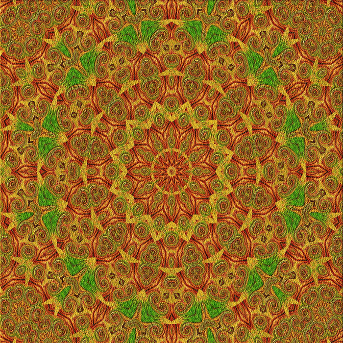 Round Patterned Mahogany Brown Rug, pat3682yw