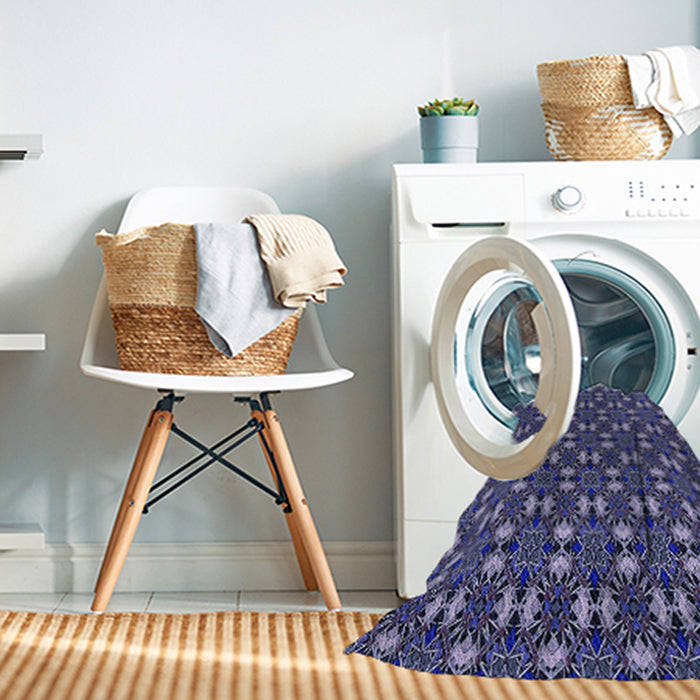 Machine Washable Transitional Purple Rug in a Washing Machine, wshpat3683blu