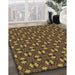 Machine Washable Transitional Caramel Brown Rug in a Family Room, wshpat3683brn