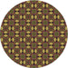 Square Machine Washable Transitional Caramel Brown Rug in a Living Room, wshpat3683brn
