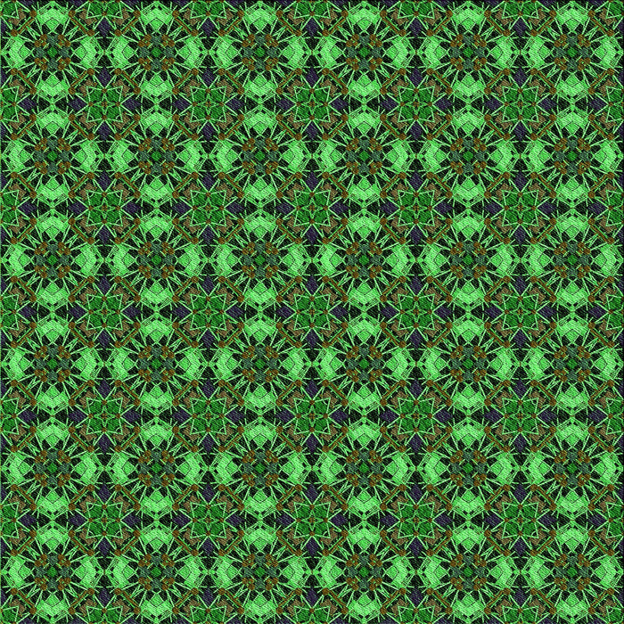 Round Patterned Dark Forest Green Rug, pat3683grn