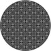 Square Patterned Charcoal Black Rug, pat3683gry