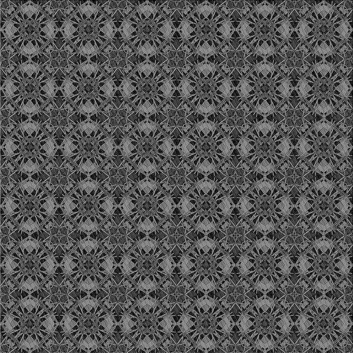 Round Patterned Charcoal Black Rug, pat3683gry