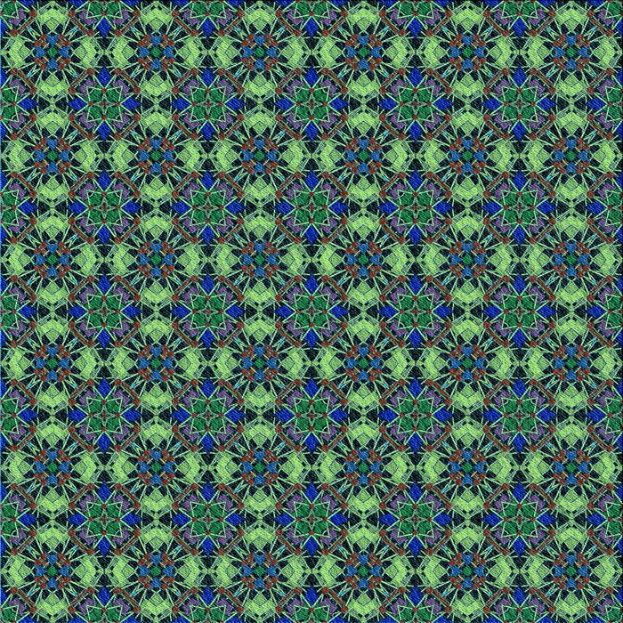 Round Machine Washable Transitional Medium Sea Green Rug, wshpat3683lblu