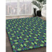 Patterned Medium Sea Green Rug in Family Room, pat3683lblu