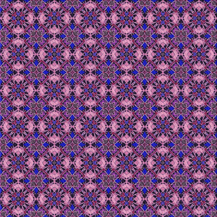 Round Patterned Purple Rug, pat3683pur