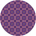 Square Patterned Purple Rug, pat3683pur