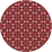 Square Machine Washable Transitional Red Rug in a Living Room, wshpat3683rd